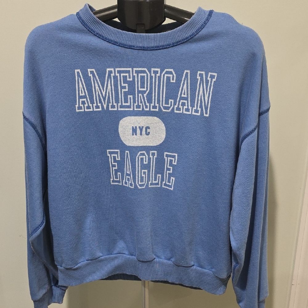 American Eagle Outfitters Heather Blue Pullover